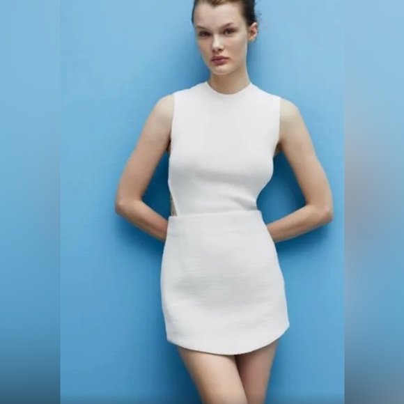 Zara textured/ tweed / mini skirt / size large - Picture 1 of 3